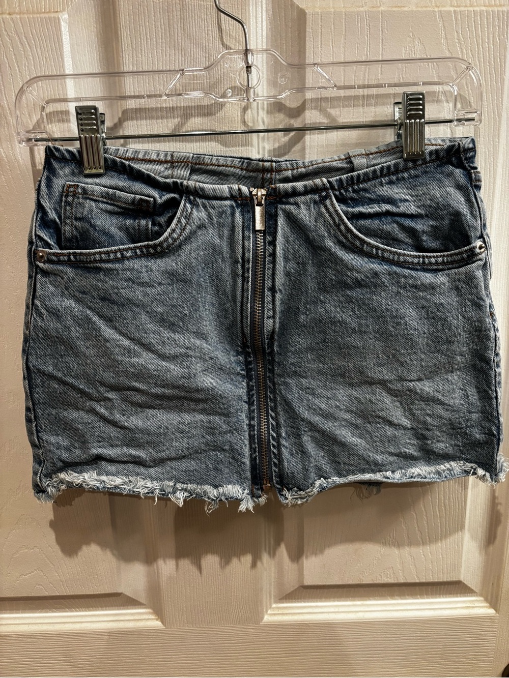 Wild Fable zip front denim mini skort